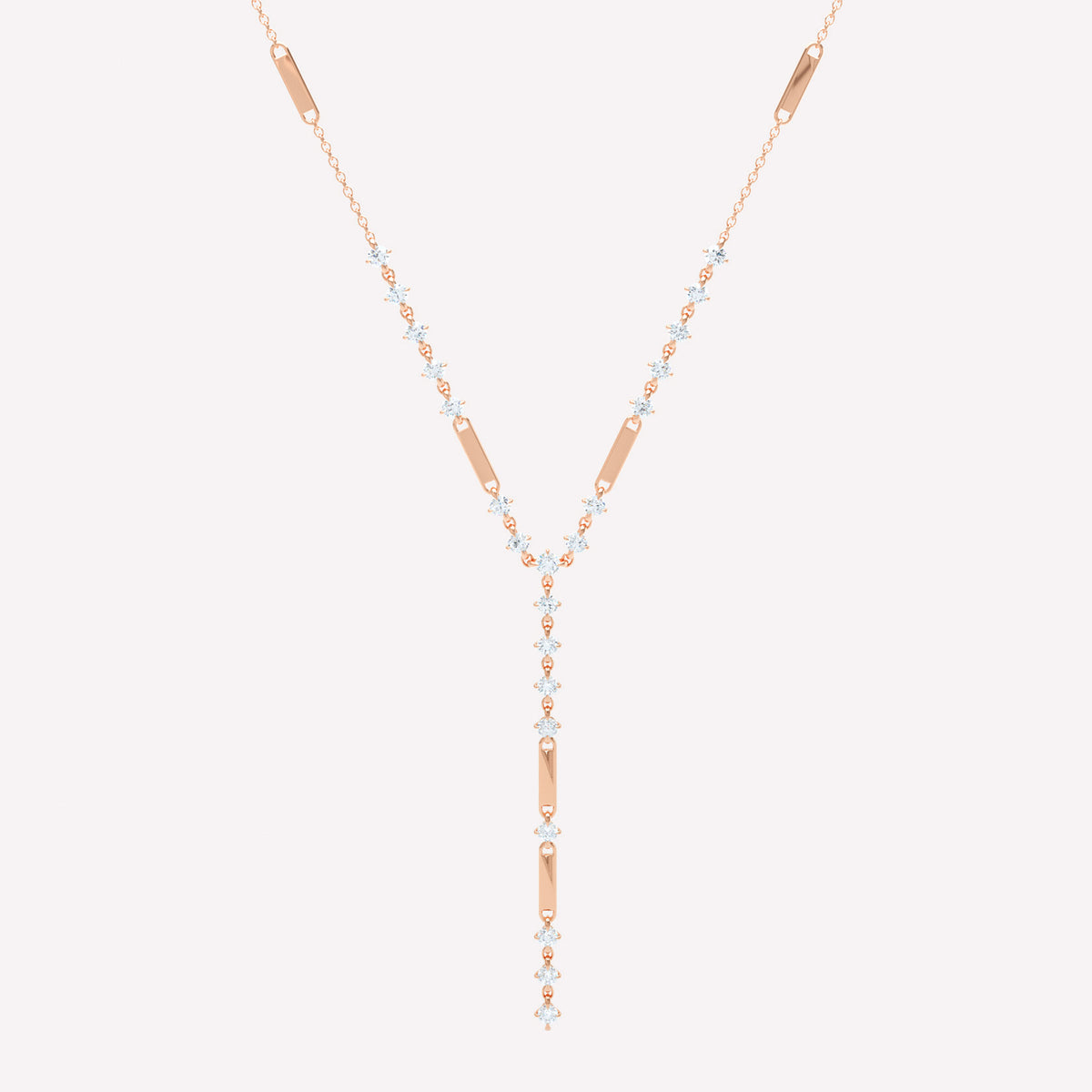 Armour Bar Diamond Y-Necklace
