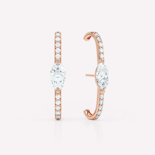 Allday Diamond Ear Cuffs with Marquise