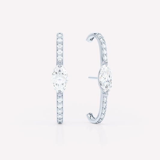 Allday Diamond Ear Cuffs with Marquise