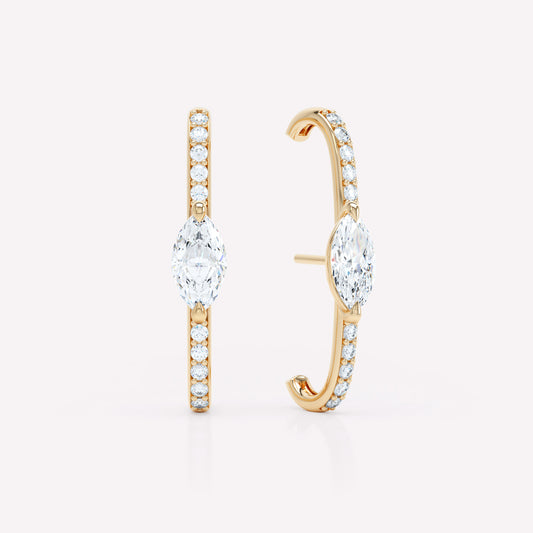 Allday Diamond Ear Cuffs with Marquise
