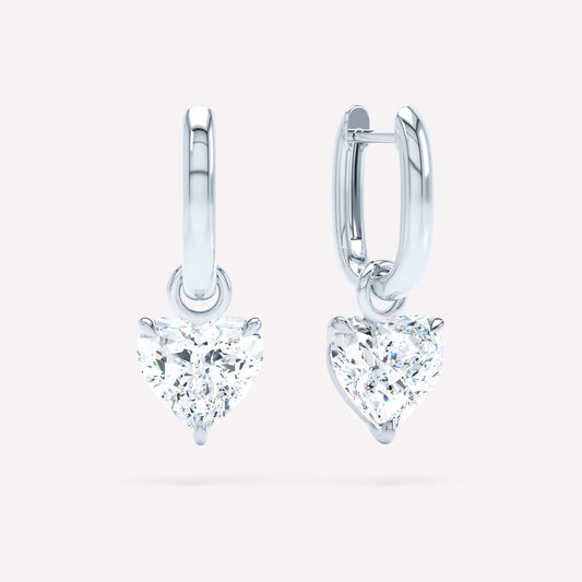 Allday Polished Huggies with Jumbo Heart Drop