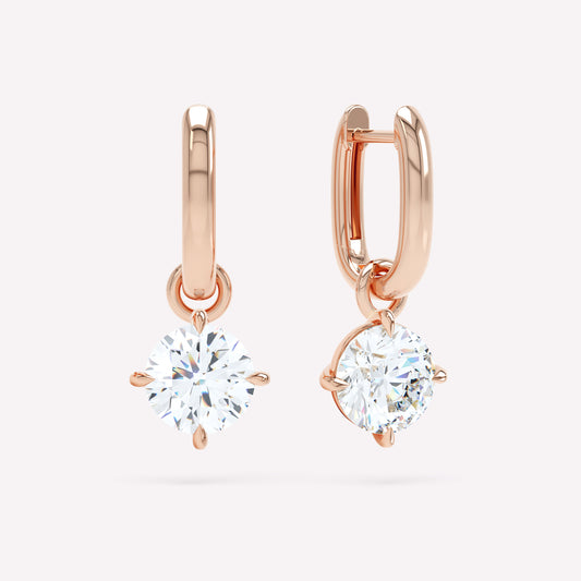 Allday Polished Huggies with Jumbo Brilliant Drop