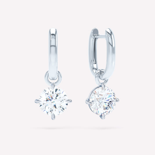 Allday Polished Huggies with Jumbo Brilliant Drop