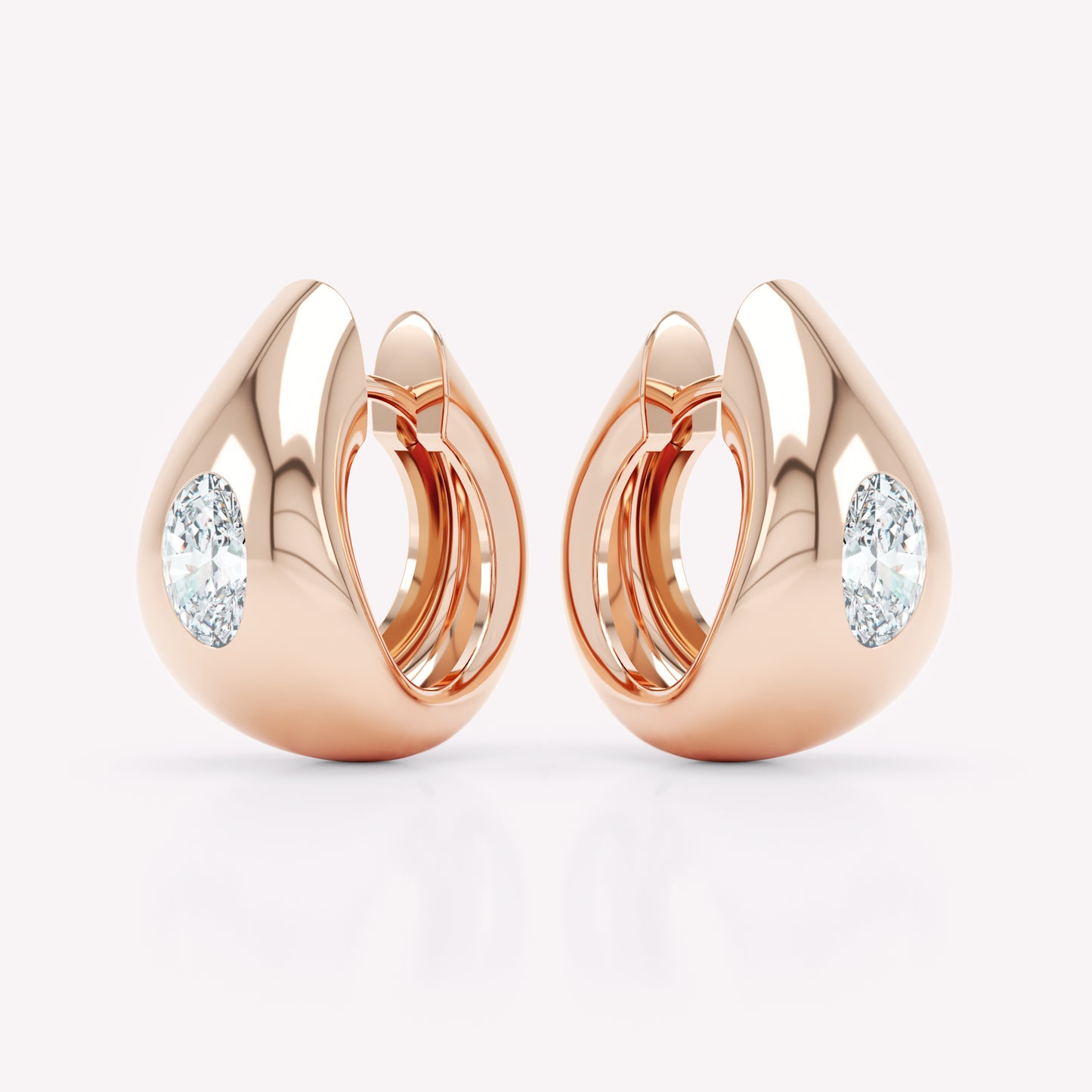 Curve Diamond Hoops