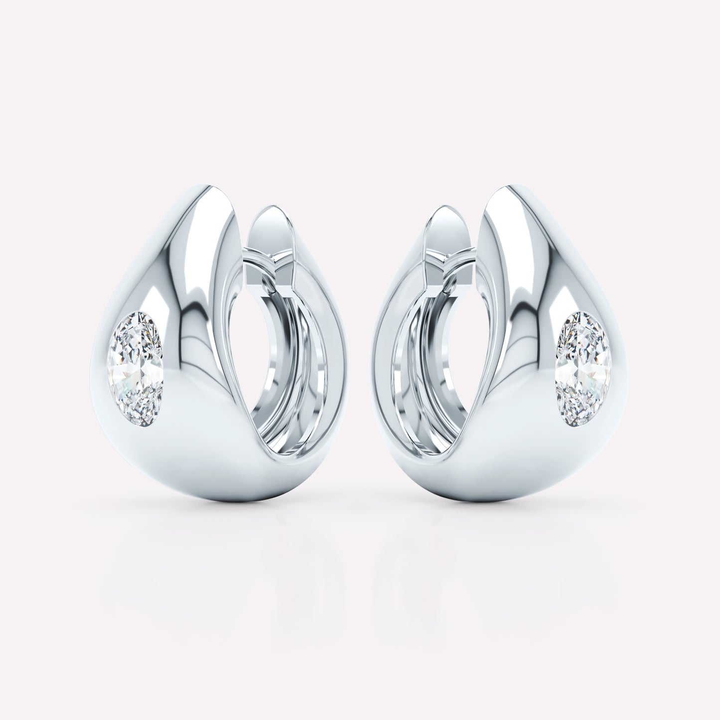 Curve Diamond Hoops