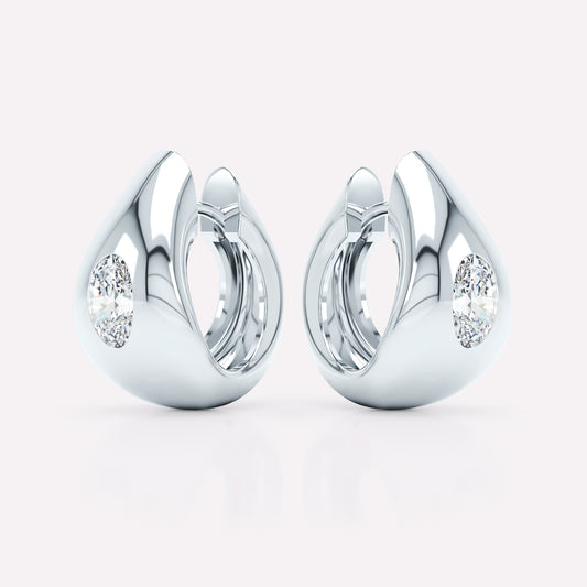 Curve Diamond Hoops