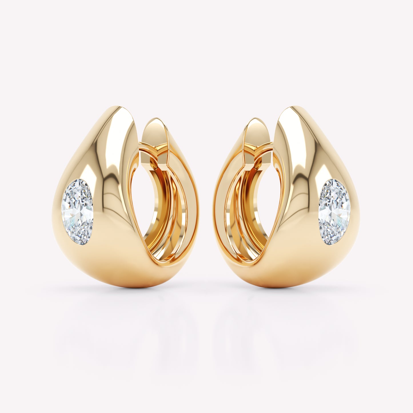 Curve Diamond Hoops