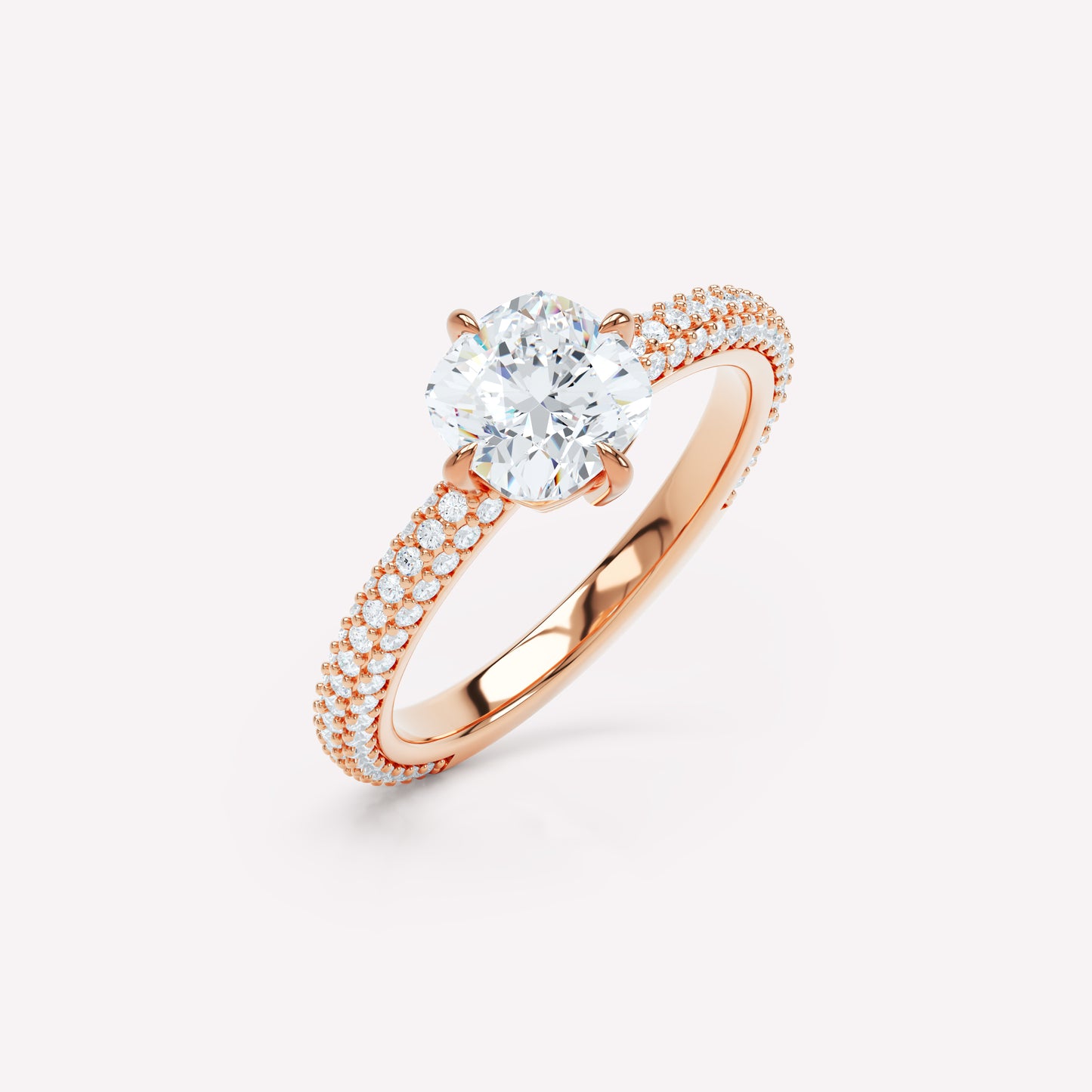 LOEV Pavé Solitaire Ring