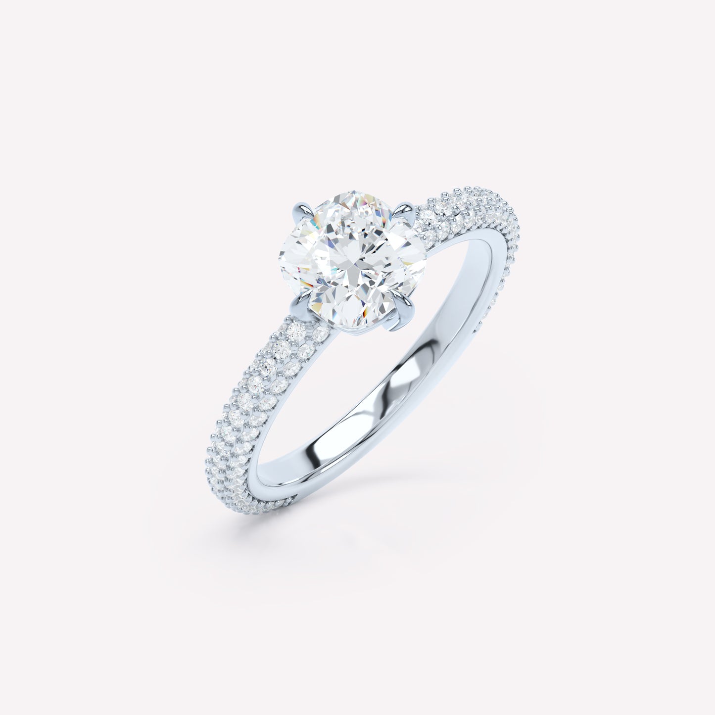 LOEV Pavé Solitaire Ring