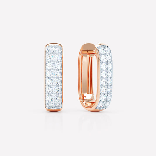 Allday Diamond Huggies 4mm Elongated