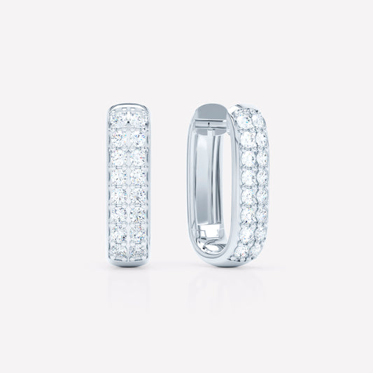 Allday Diamond Huggies 4mm Elongated