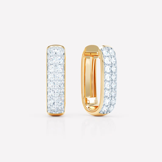 Allday Diamond Huggies 4mm Elongated