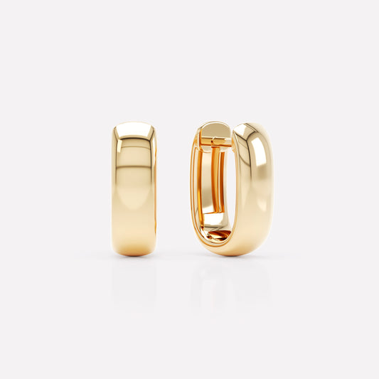 Allday Polished Huggies 4mm