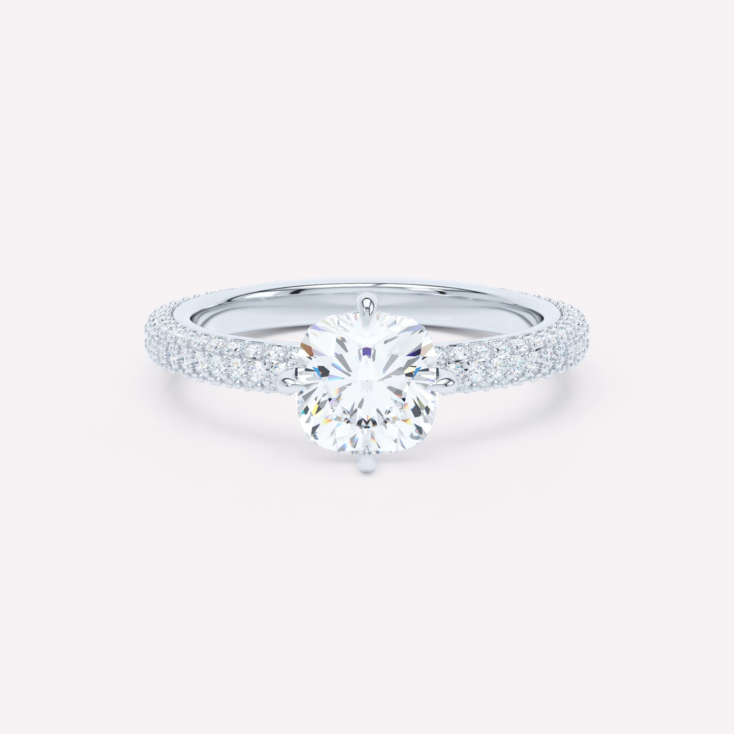 LOEV Pavé Solitaire Ring
