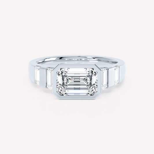 LOEV Diamond Striped Ring
