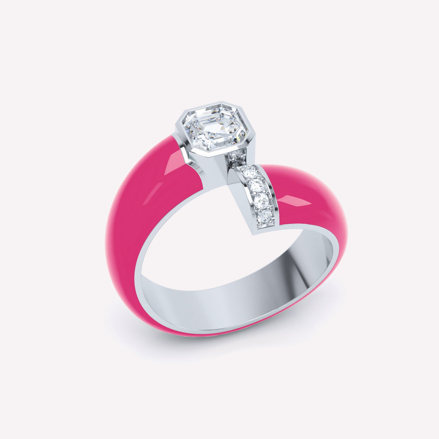 Pink enamel ring 2025