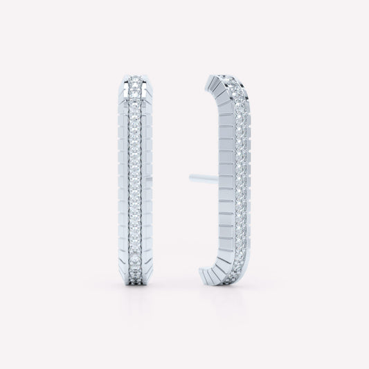Eternity Engraved Diamond Ear Cuffs