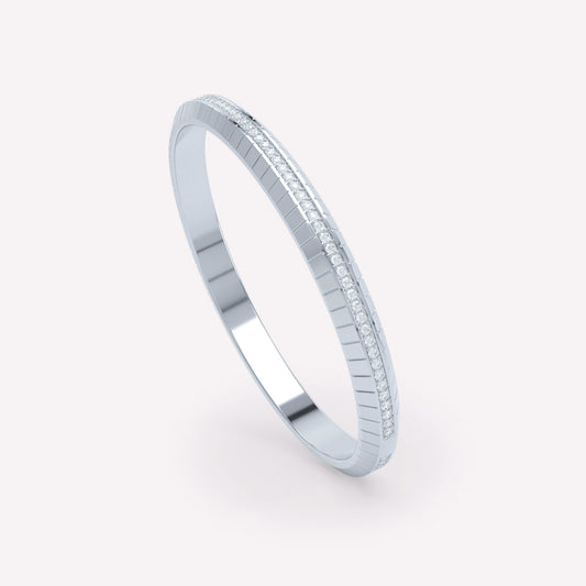 Eternity Engraved Diamond Bangle