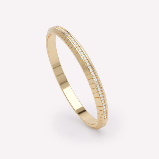 Eternity Engraved Diamond Bangle