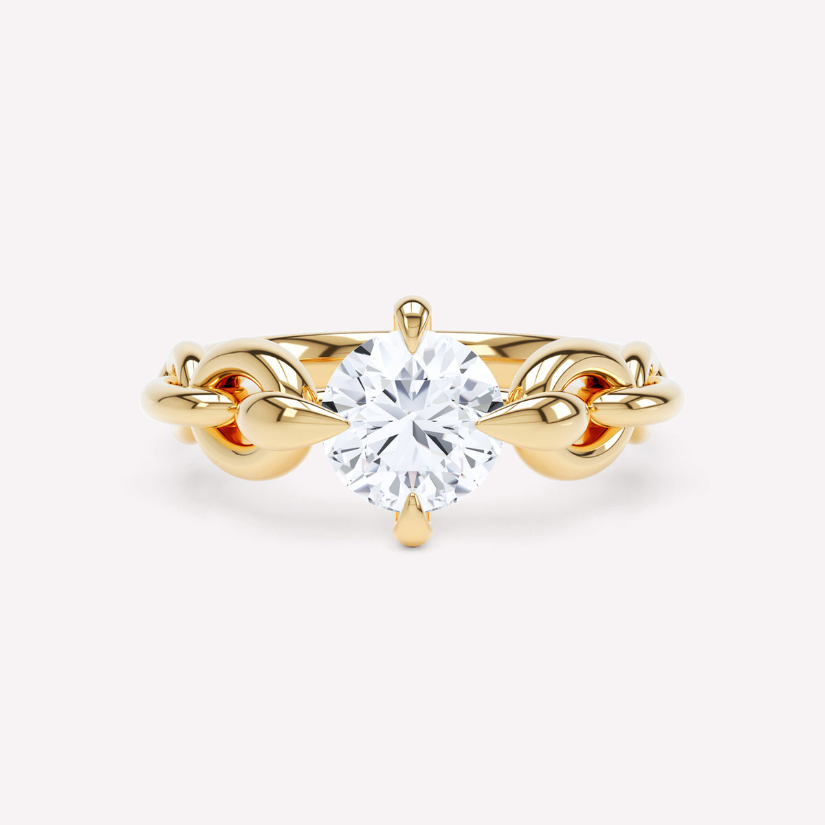 Armour Solitaire Ring