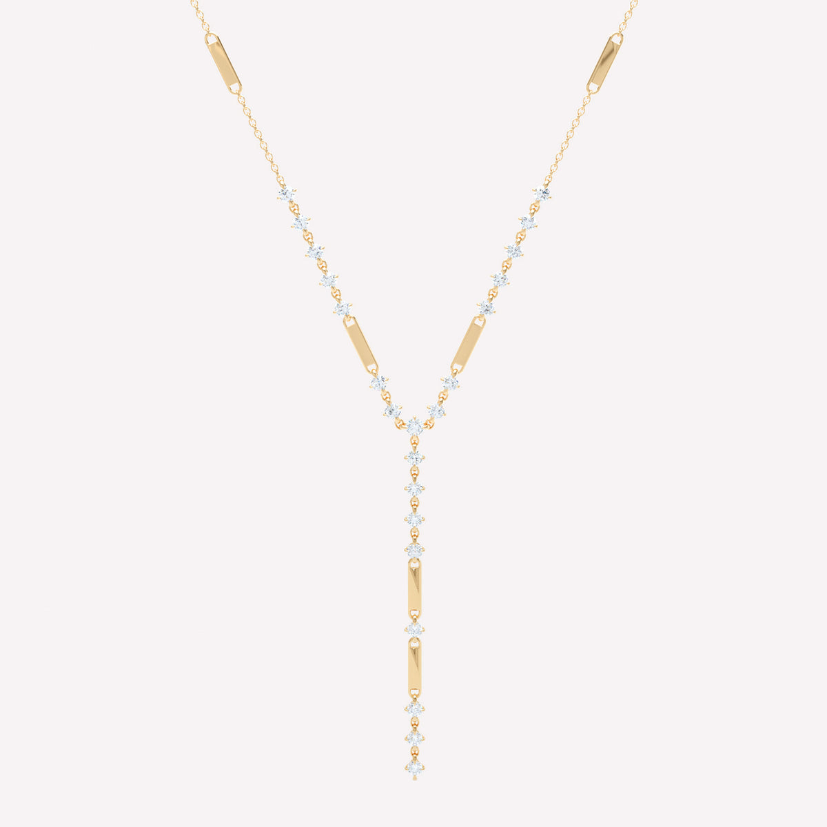 Armour Bar Diamond Y-Necklace
