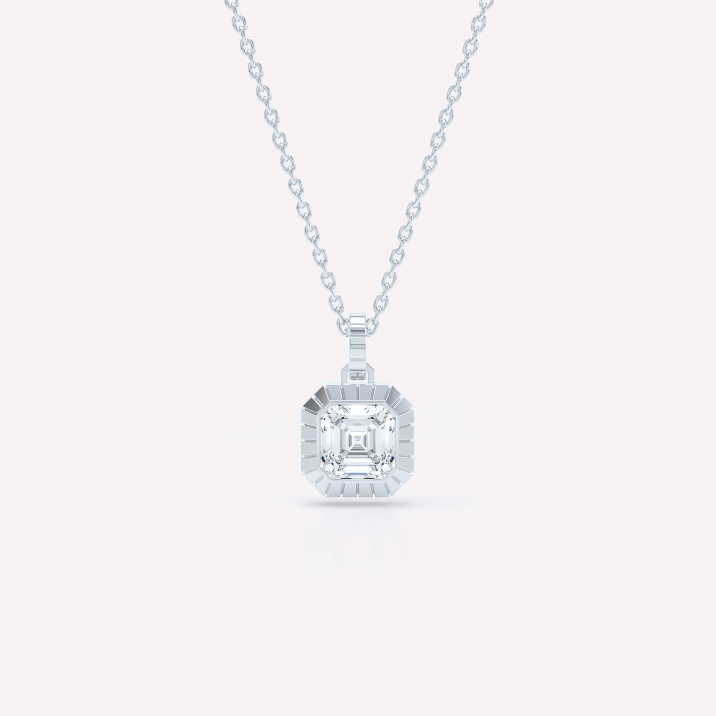 Eternity Engraved Asscher Pendant