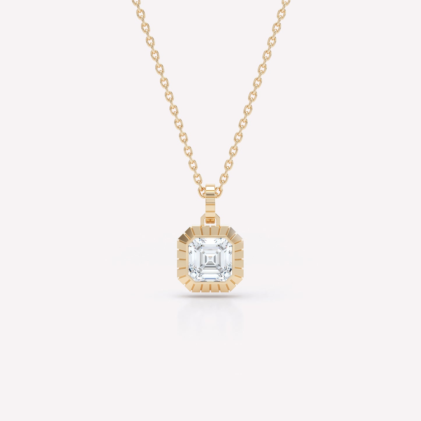 Eternity Engraved Asscher Pendant