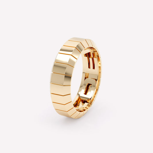 Eternity Engraved Gold Ring