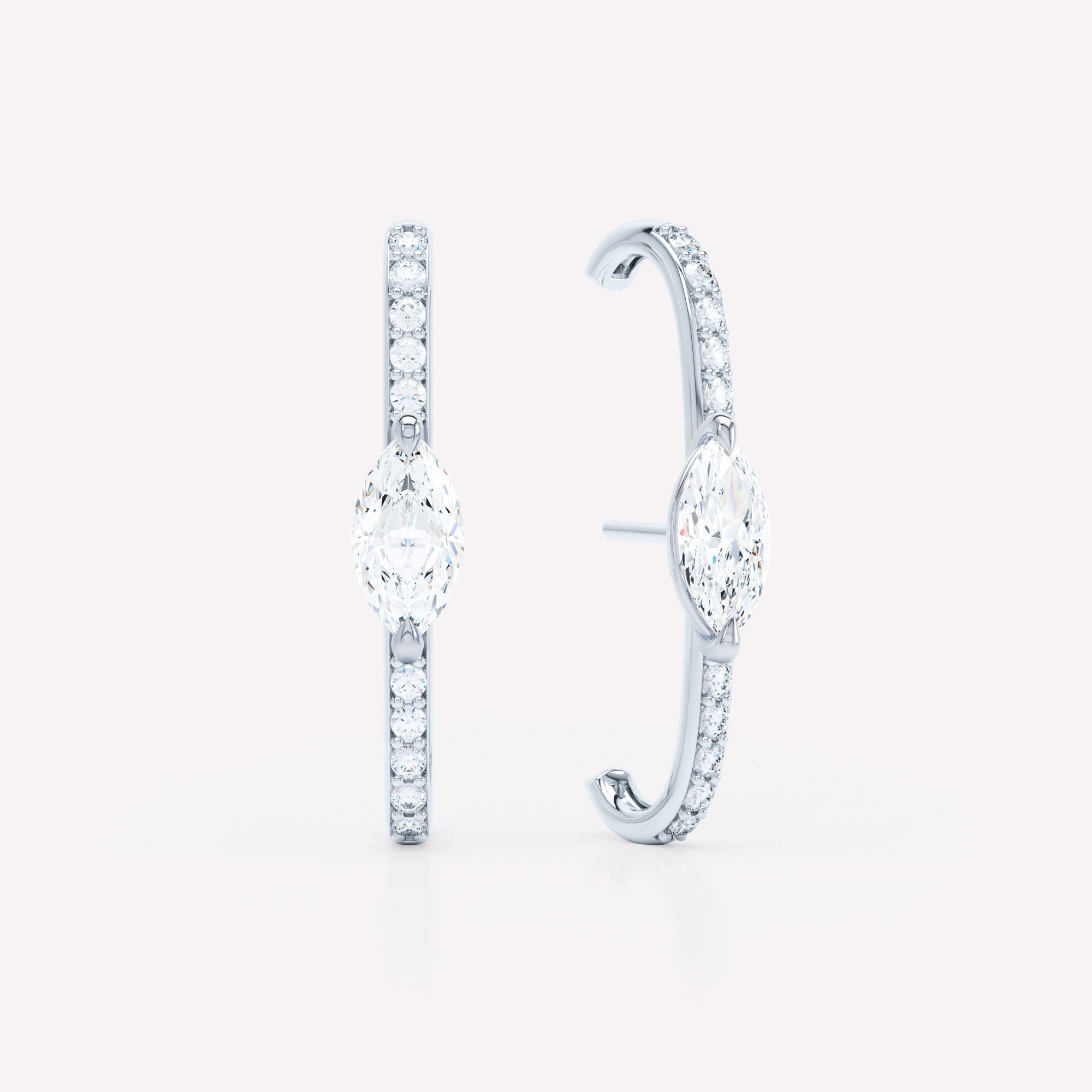 Allday Diamond Ear Cuffs with Marquise