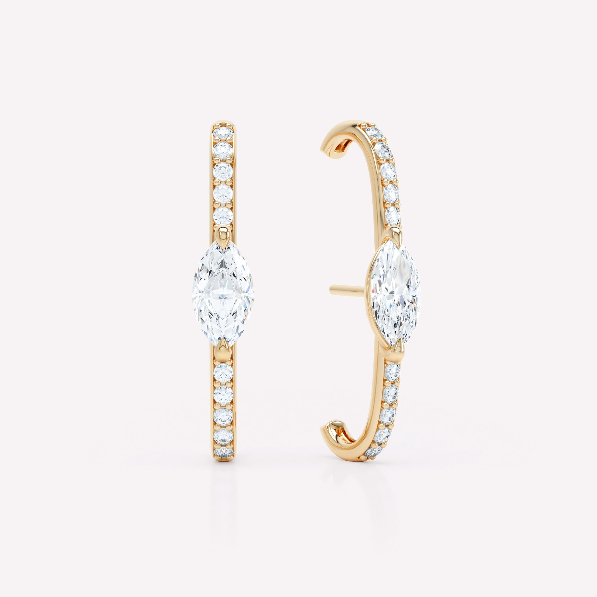 Allday Diamond Ear Cuffs with Marquise