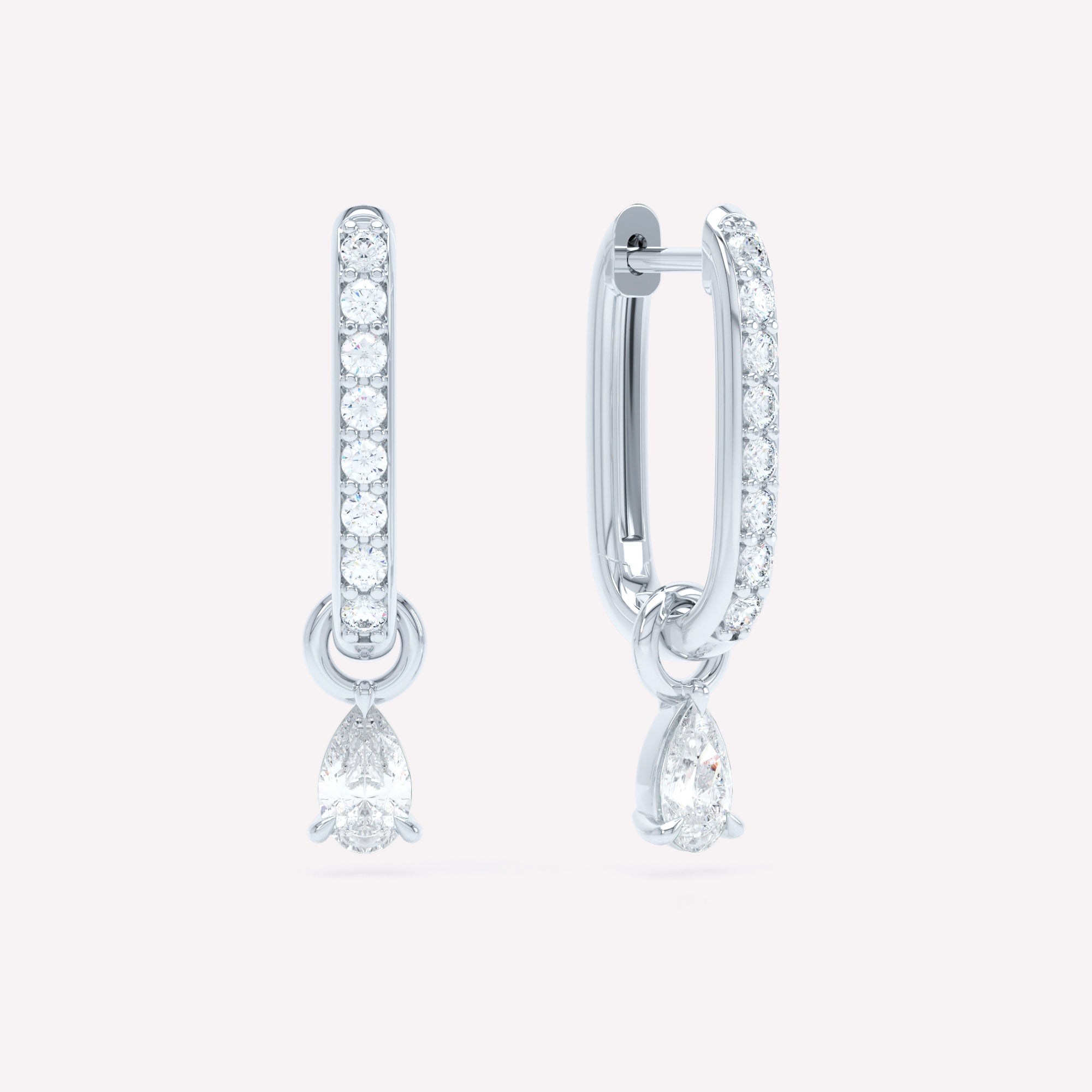 Allday Diamond Huggies with Diamond Drop