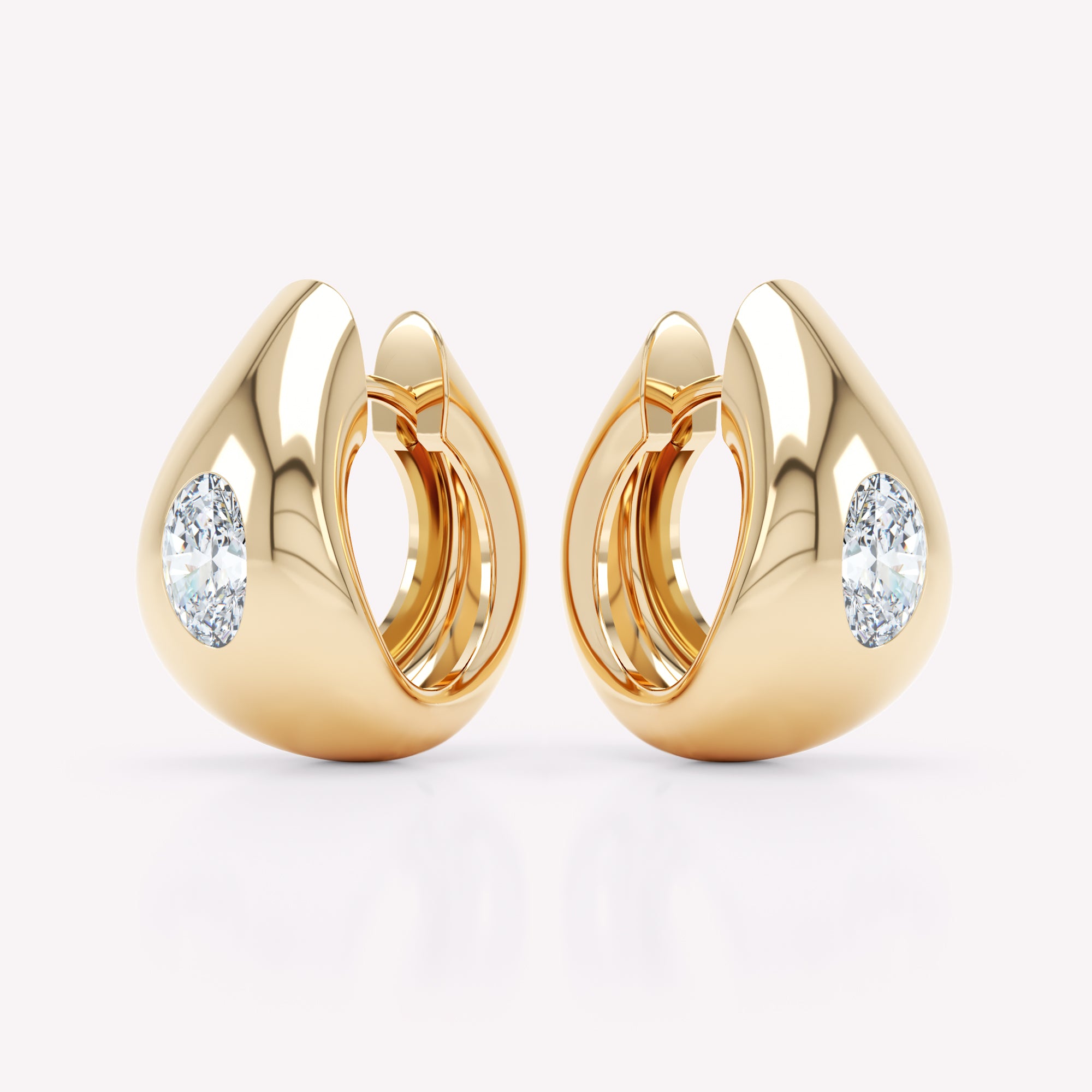 Curve Diamond Hoops