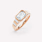 LOEV Diamond Striped Ring