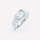 LOEV Diamond Striped Ring