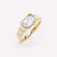 LOEV Diamond Striped Ring