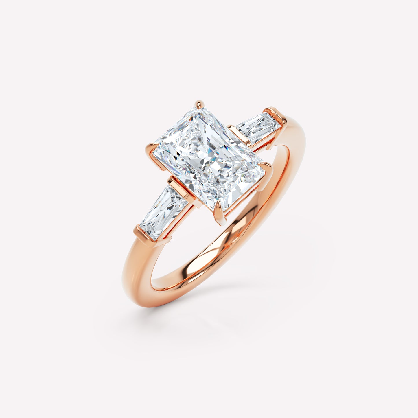 LOEV Radiant Three Stone Ring