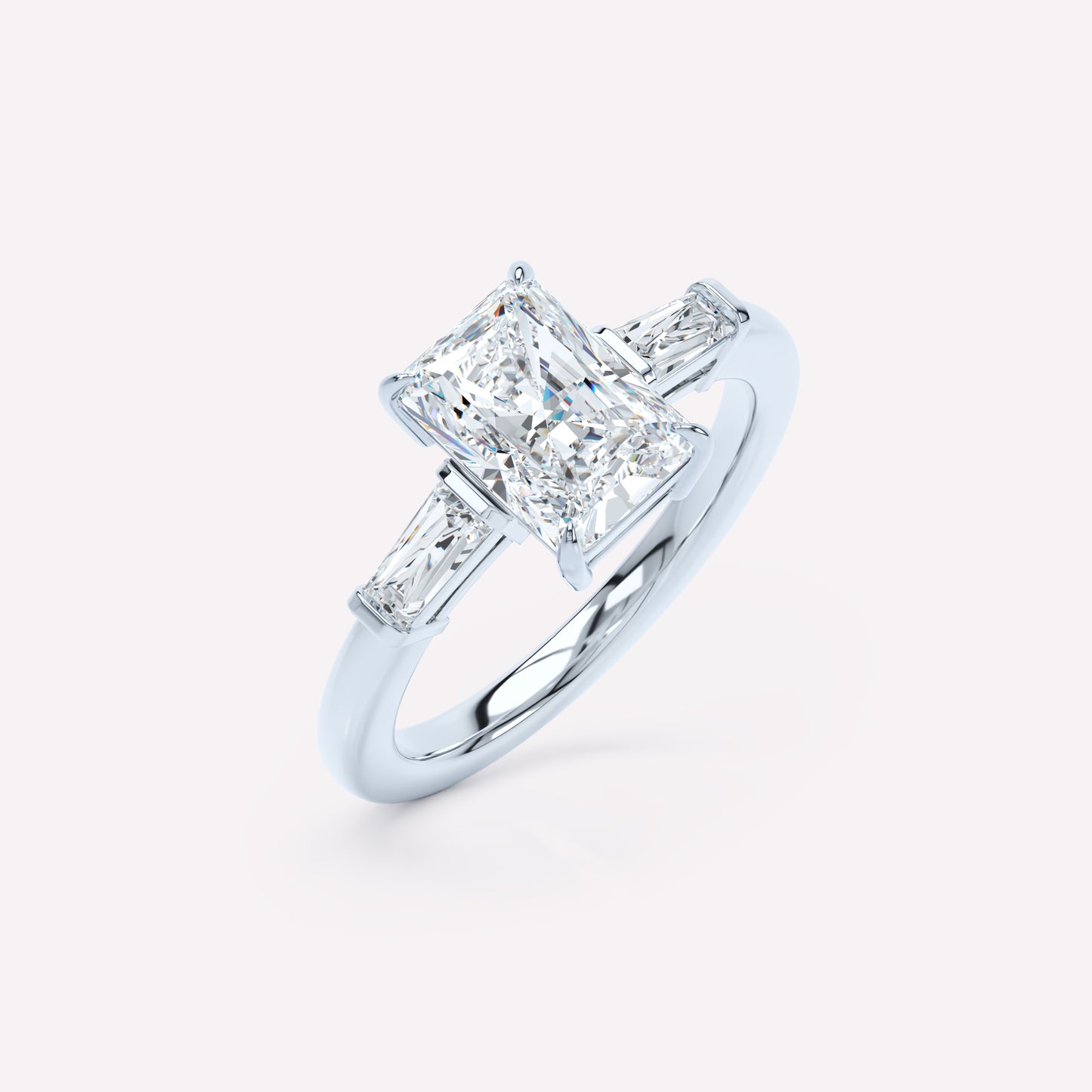 LOEV Radiant  Three Stone Ring