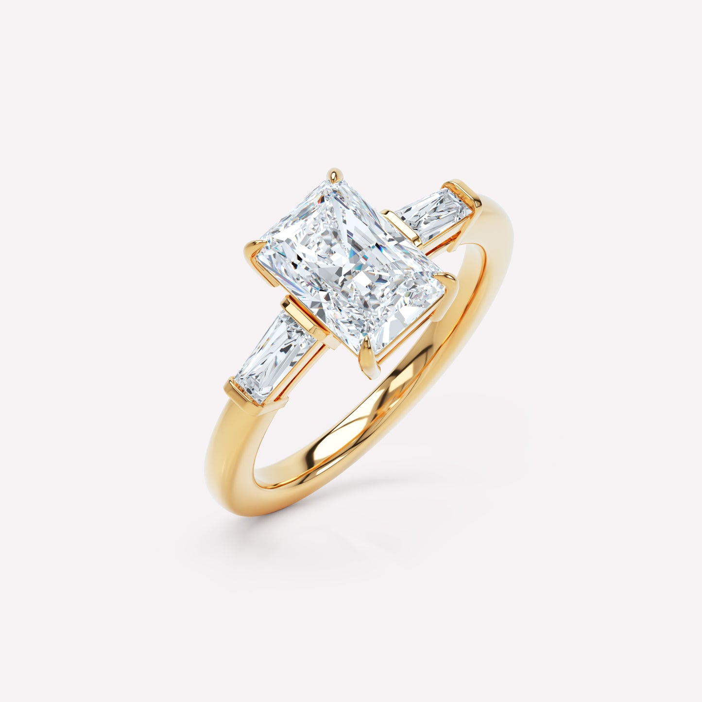 LOEV Radiant Three Stone Ring