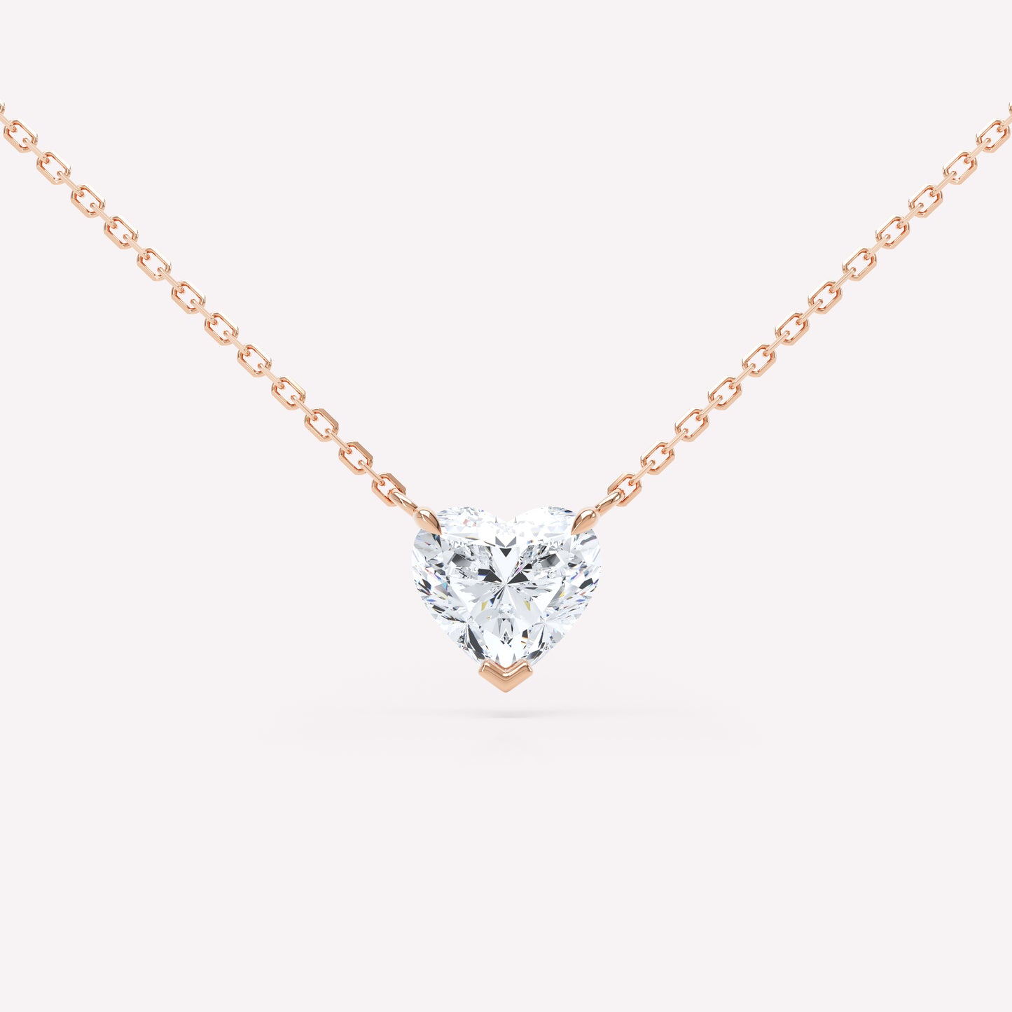 Floating Heart Diamond Necklace