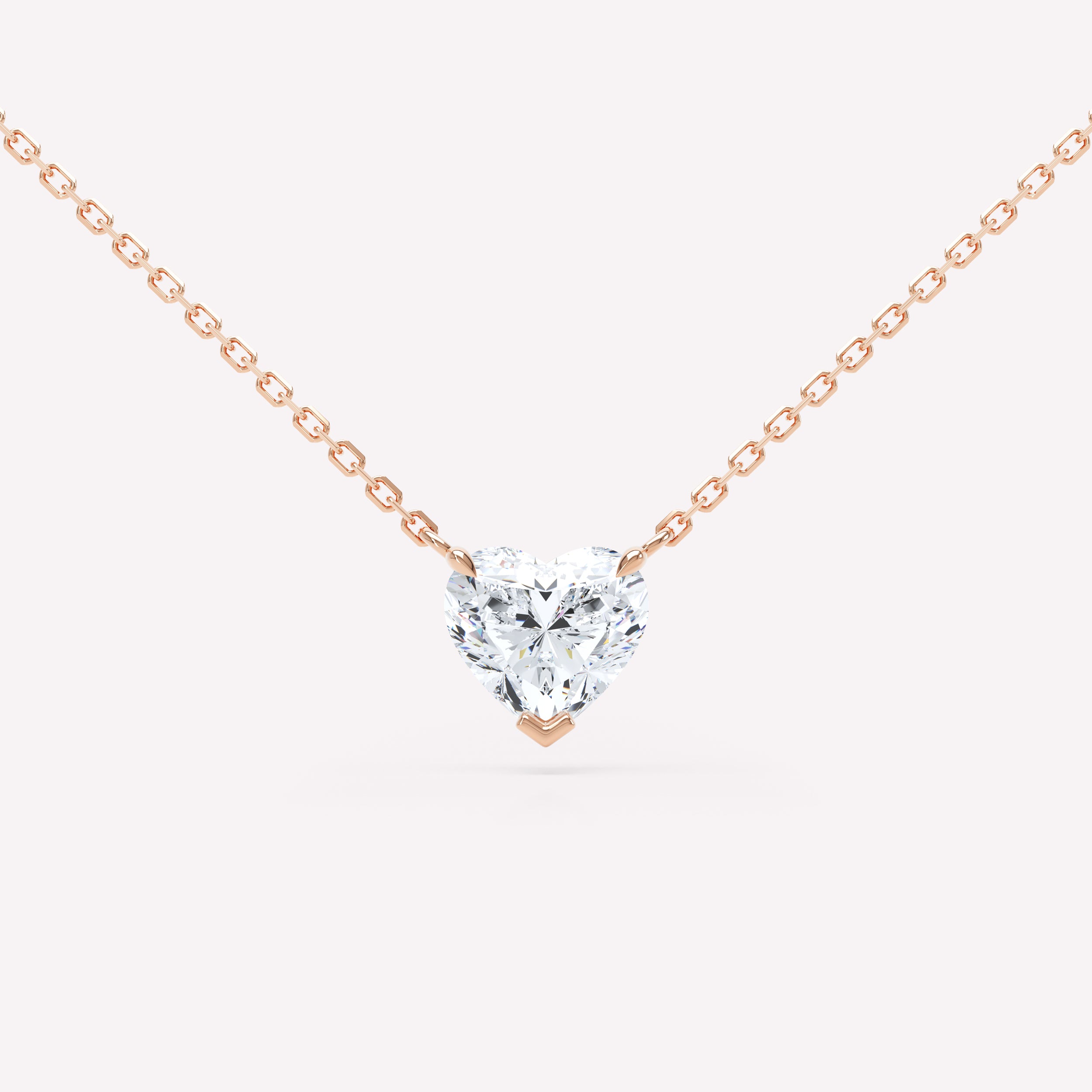 Floating Heart Diamond Necklace