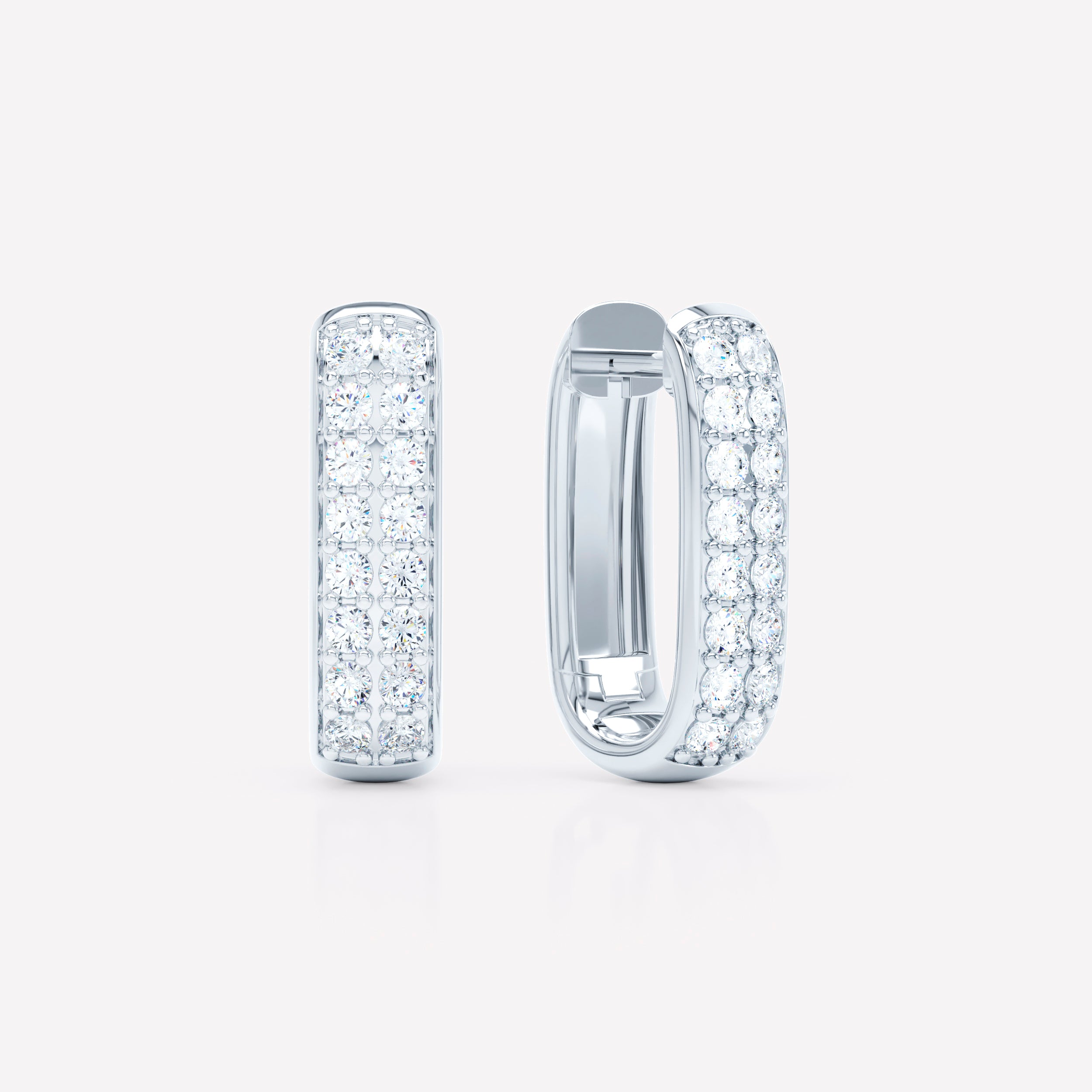 Allday Diamond Huggies 4mm Elongated