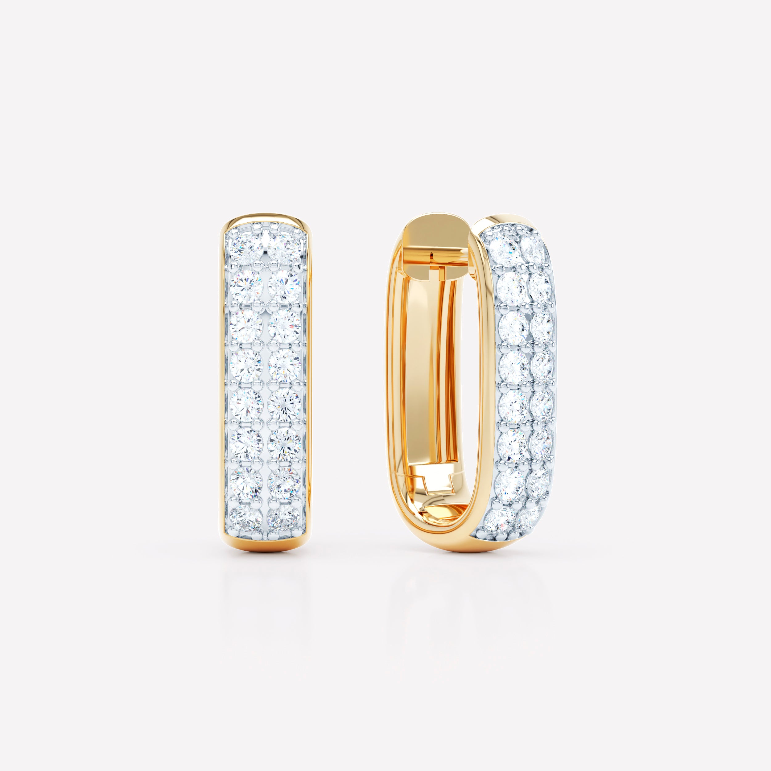 Allday Diamond Huggies 4mm Elongated