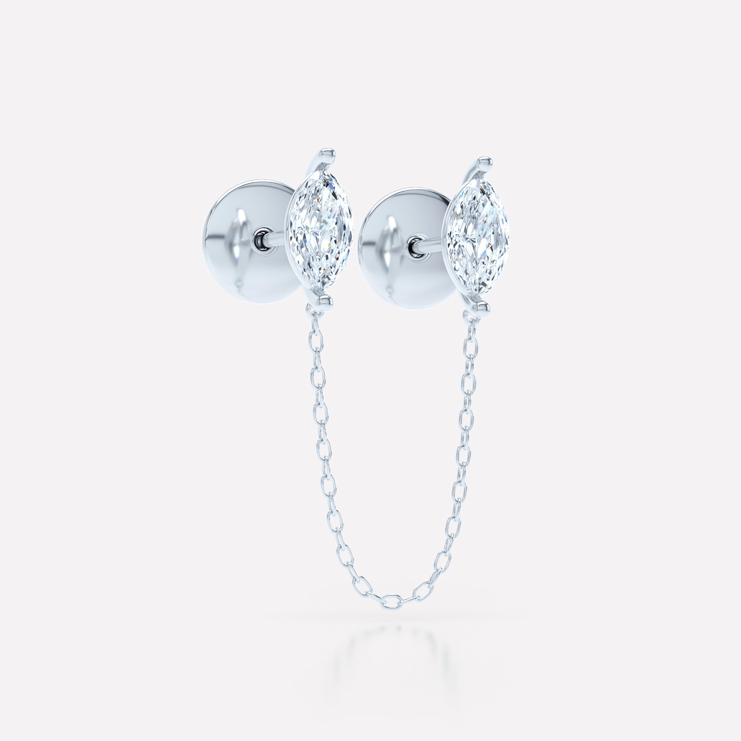 The Double Marquise Chain-Linked Stud