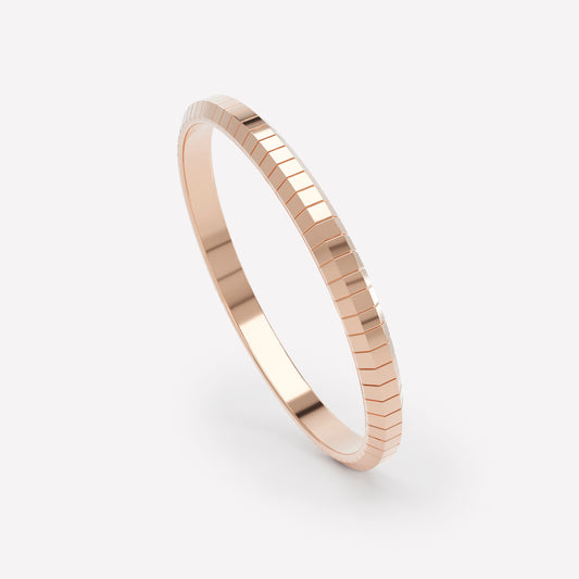 Eternity Engraved Polished Gold Bangle