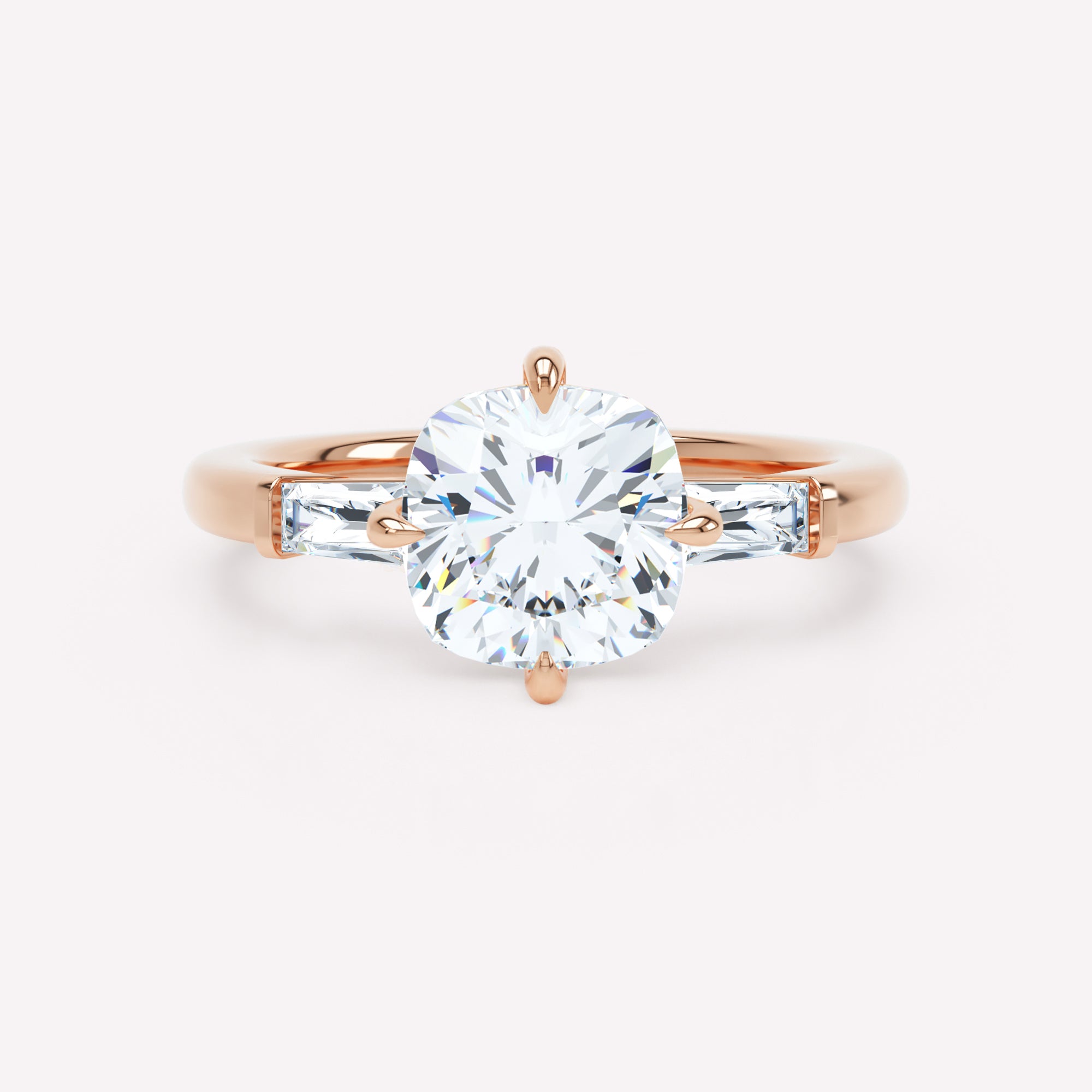 LOEV Cushion Three Stone Ring