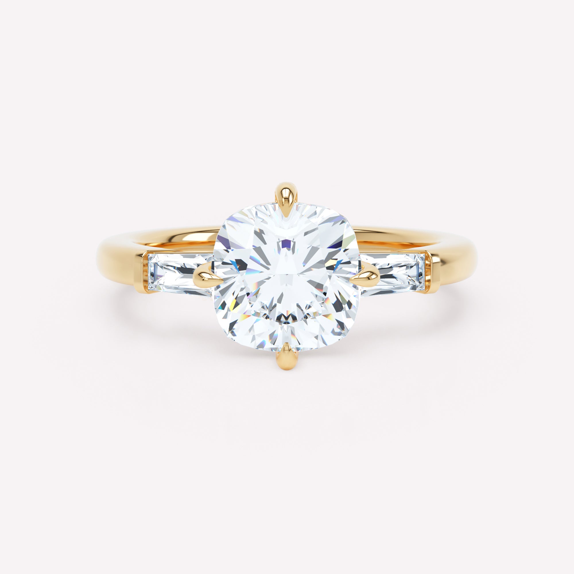 LOEV Cushion Three Stone Ring