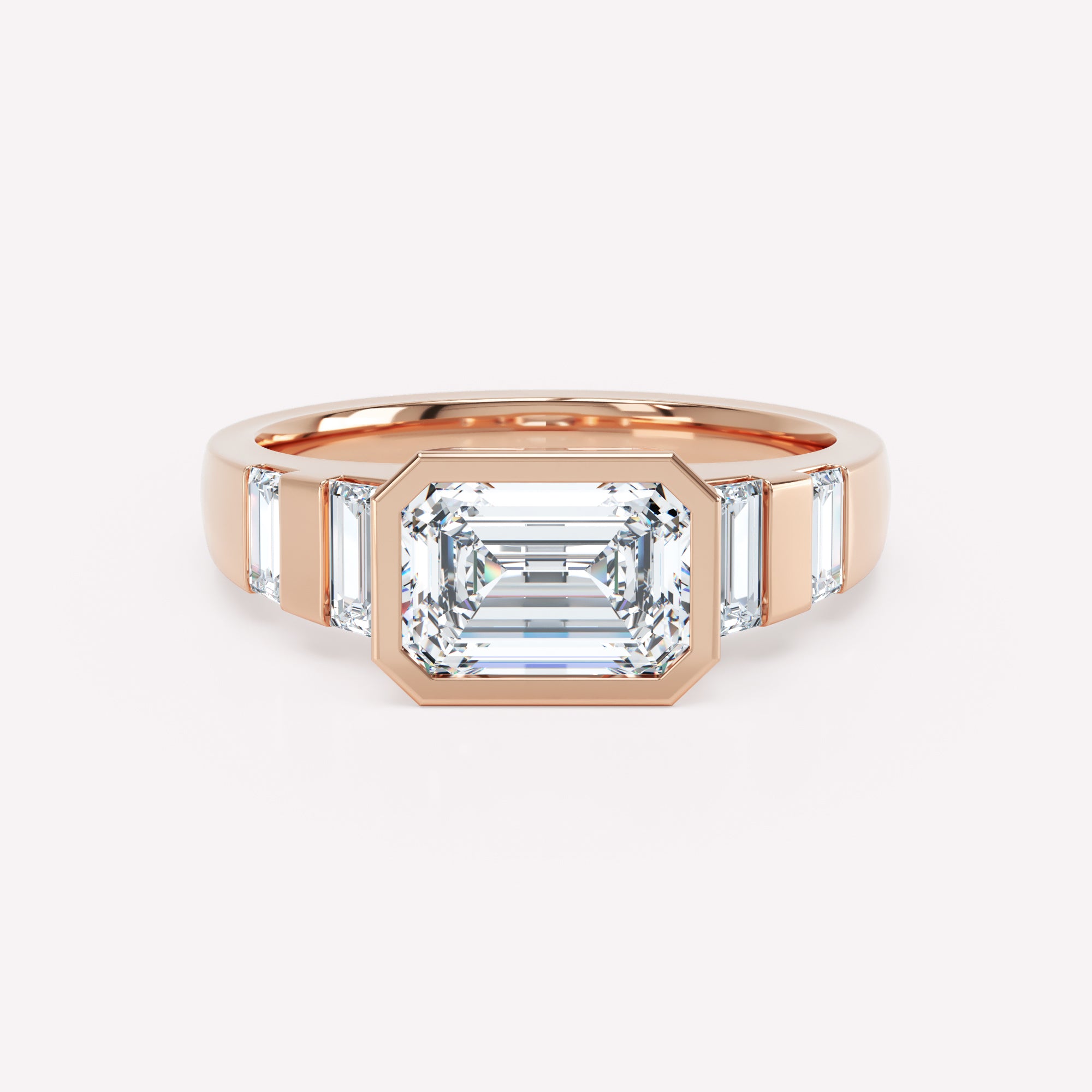 LOEV Diamond Striped Ring