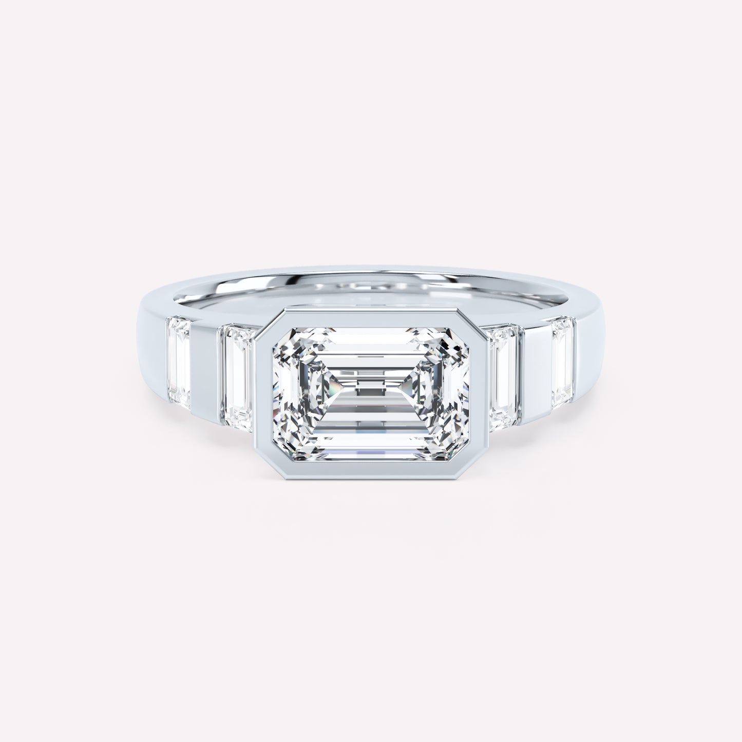 LOEV Diamond Striped Ring