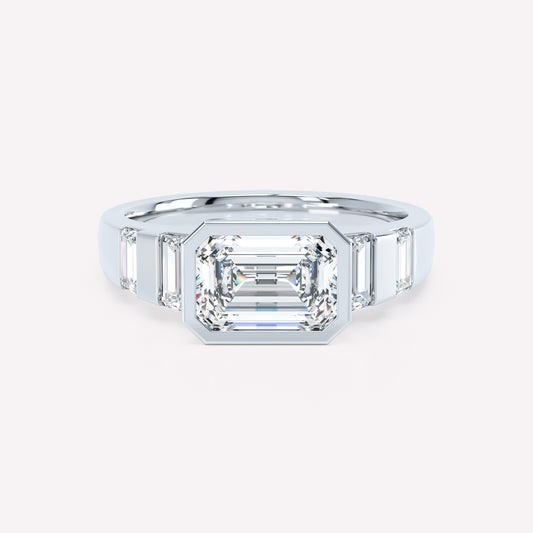 LOEV Diamond Striped Ring