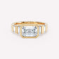 LOEV Diamond Striped Ring